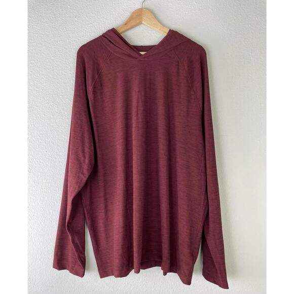 NWT GapFit Men's All Day Active Stretch Hoodie Burgundy Maroon XXL - Picture 1 of 11